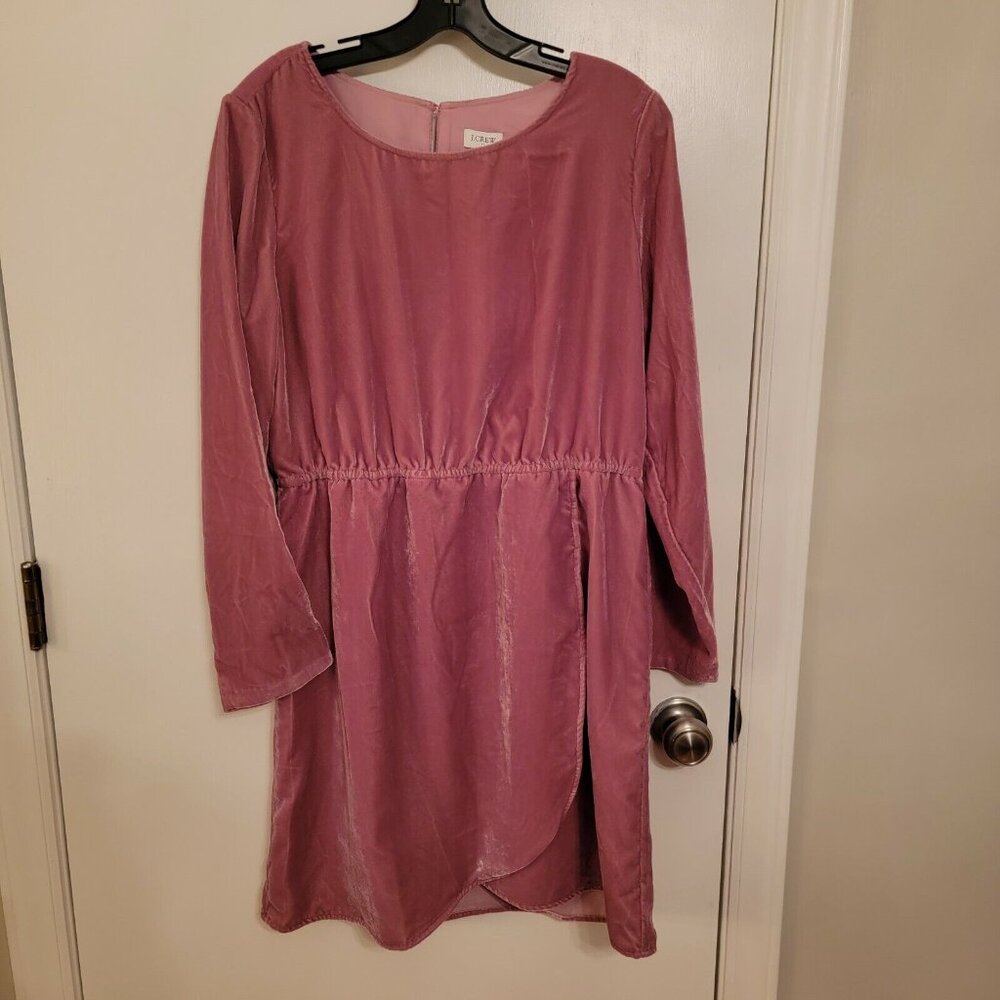 NWT J.Crew Dusty Rose Velvert Dress 12
